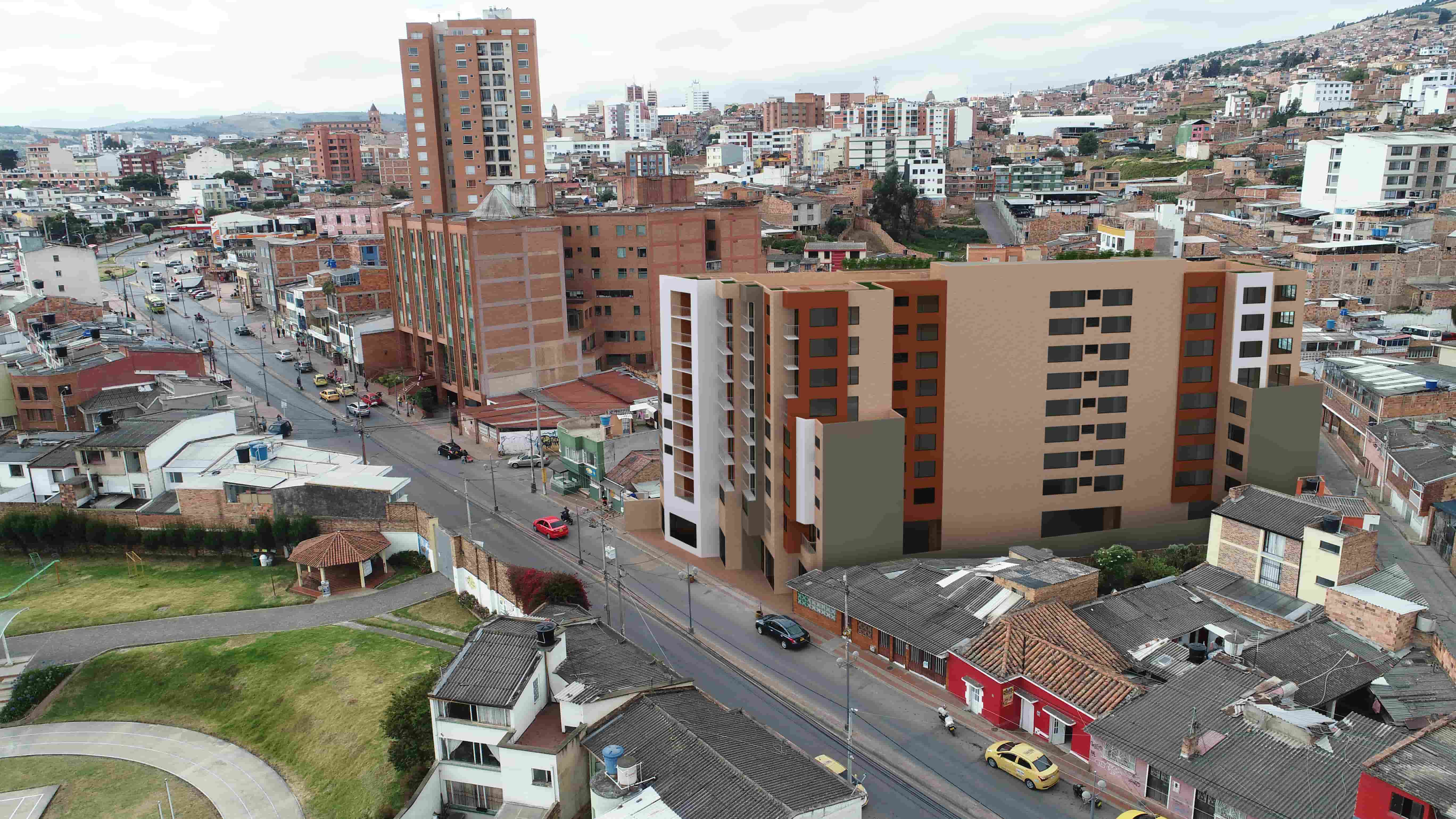 Imagen carrucel donde se muestra la fachada del proyecto de lejos